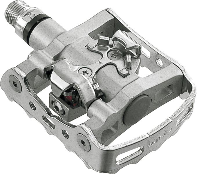 E PDM324 MTB Trekking Klickpedal Kombination Y 41B98010 SPD SM SH56 silber - What kind of bicycle pedals are there?