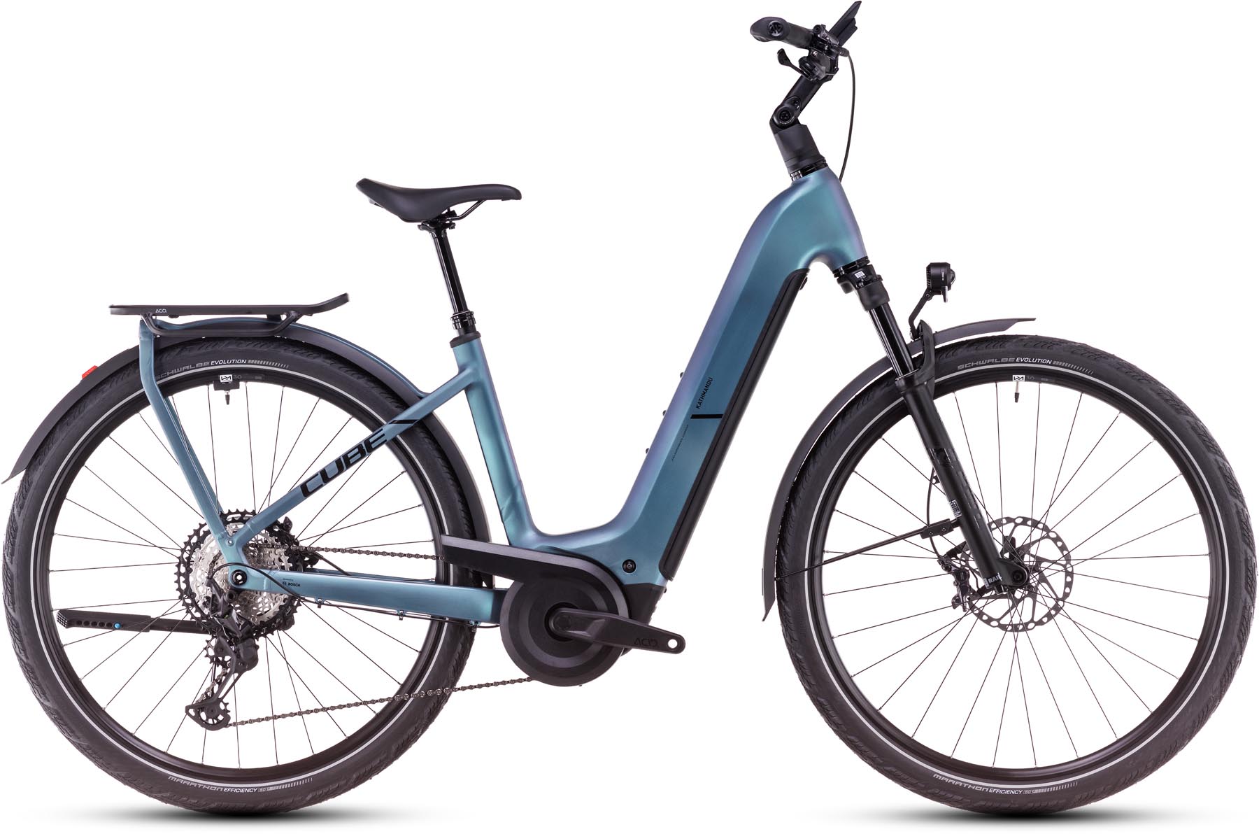 Cube Kathmandu Hybrid SLX 800 smaragdgrey n black 2025 - Touring E-Bike Easy Entry