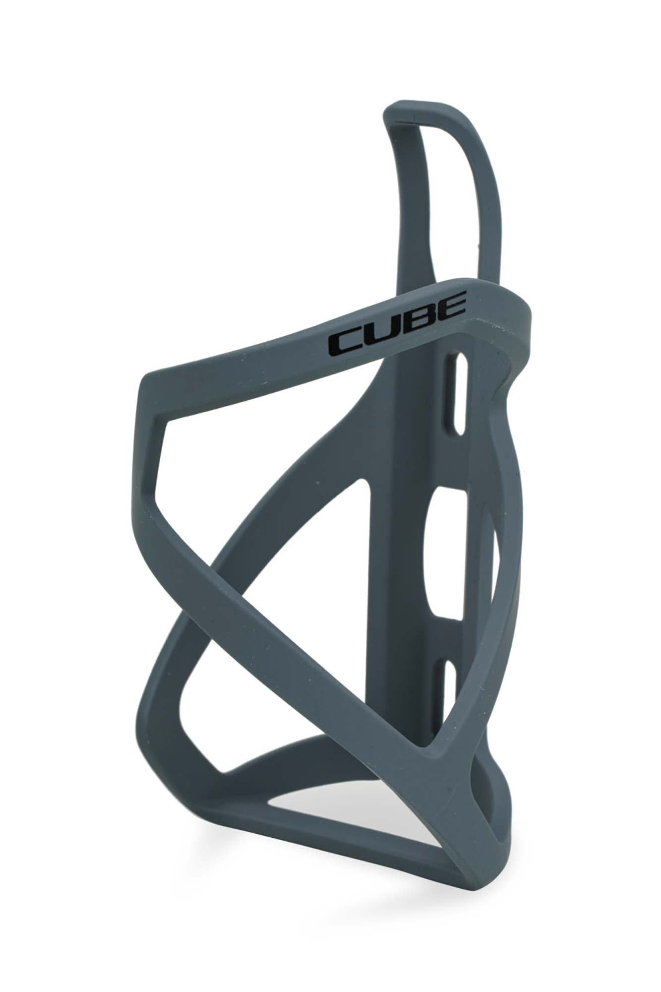 Cube Bottle cage HPP Left-Hand Sidecage, matt grey n glossy black