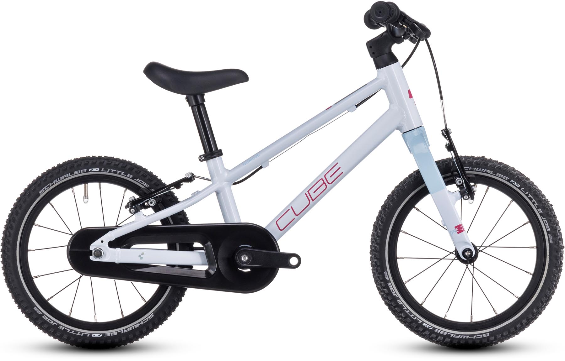 Cube Numove 140 flashwhite n pink 2025 - Kid Bike 14 Inches