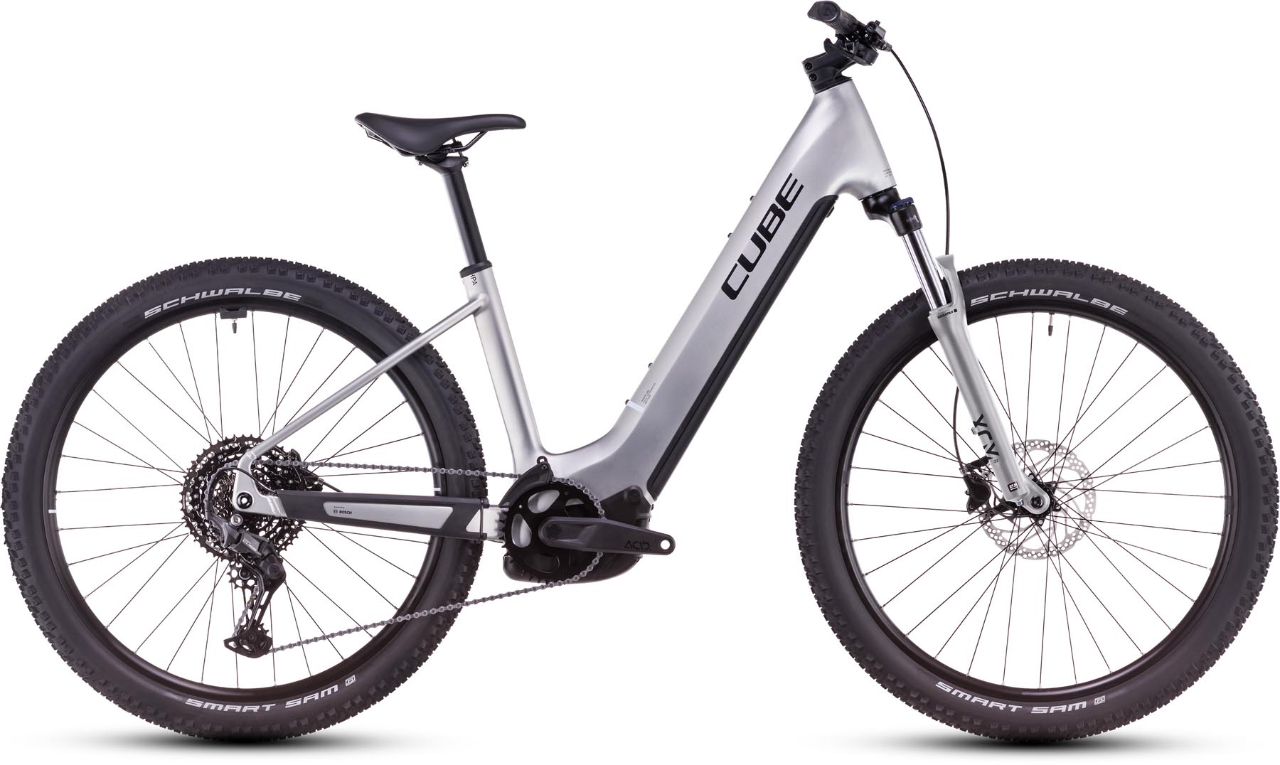 Cube Reaction Hybrid ONE 800 silver n black 2025 - E-Bike Hardtail Mountainbike Easy Entry