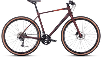 Cube Nulane Race fitness bike in red.