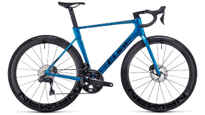 Cube Litening AIR C:68X SLX road bike in blue.