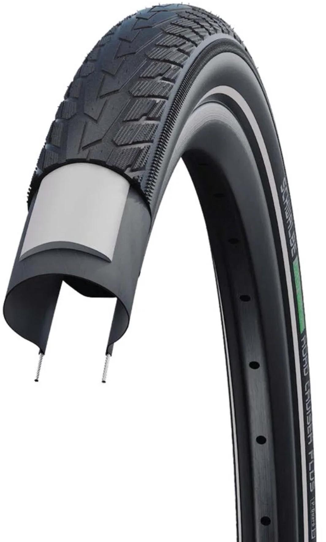 Schwalbe Road Cruiser Plus HS 484 Tire, 28x2.15", 55-622, black-Ref.TSk PG Green Activ