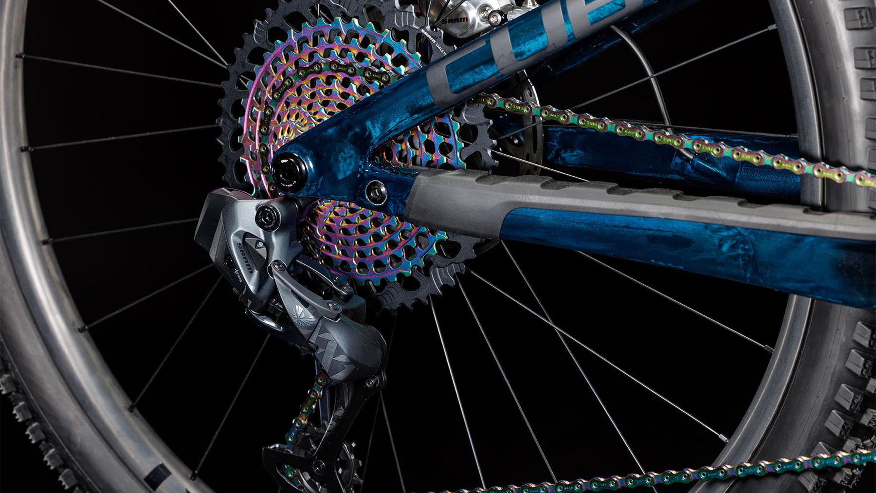 Cube Stereo ONE44 C:68X SLT liquidblue n black Fahrrad SRAM XX1 Schaltwerk