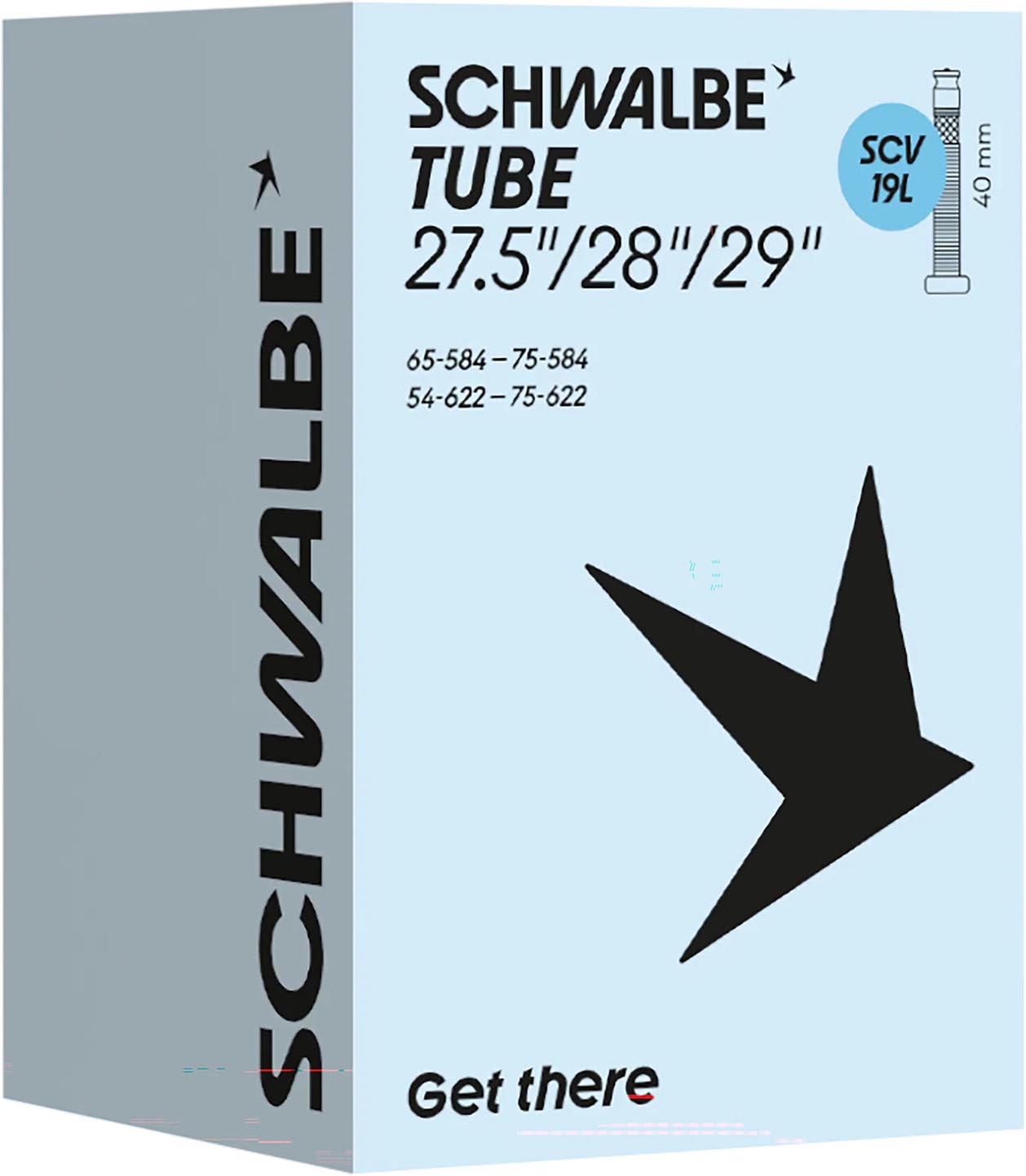 Schwalbe Tube No. 19L Clik Valve 27.5/29x2.10-3.00" 54/75-584/622 SCV 40