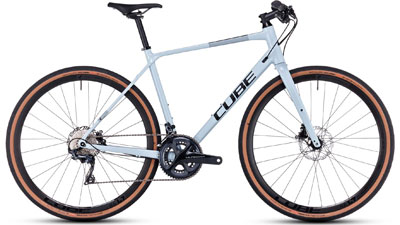 Cube Nulane SLX fitness bike in white.