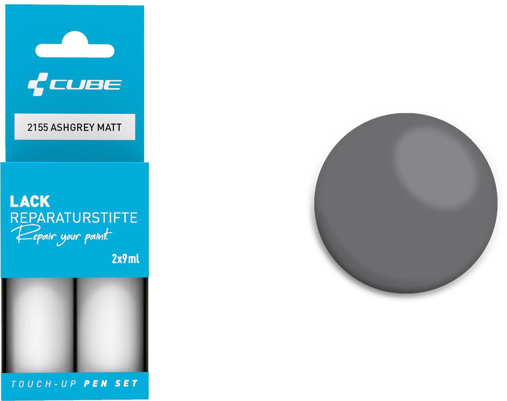 Cube Lackstift Set ASHGREY matt 2155