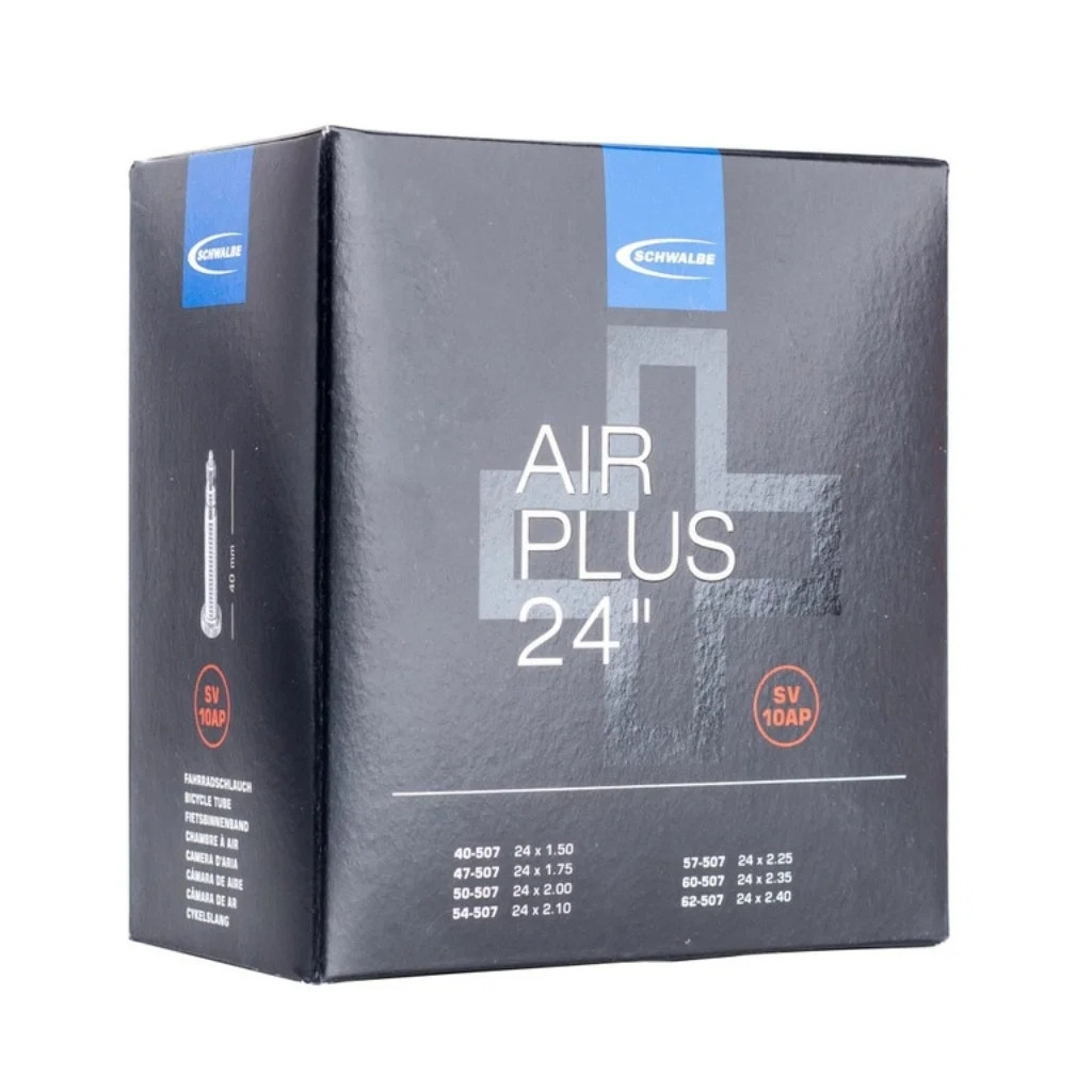 Schwalbe Air Plus Tube 24x1.50-2.40" 40/62-507 AV 40mm No. 10AP