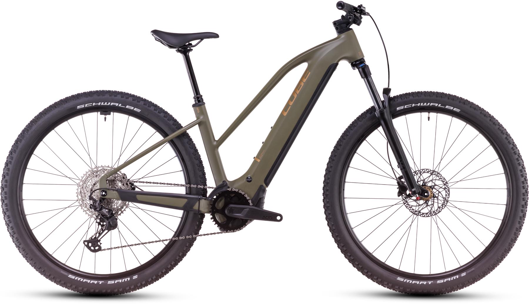 Cube Reaction Hybrid Pro 800 dustyolive n gold 2025 - Damen E-Bike Hardtail Mountainbike Women