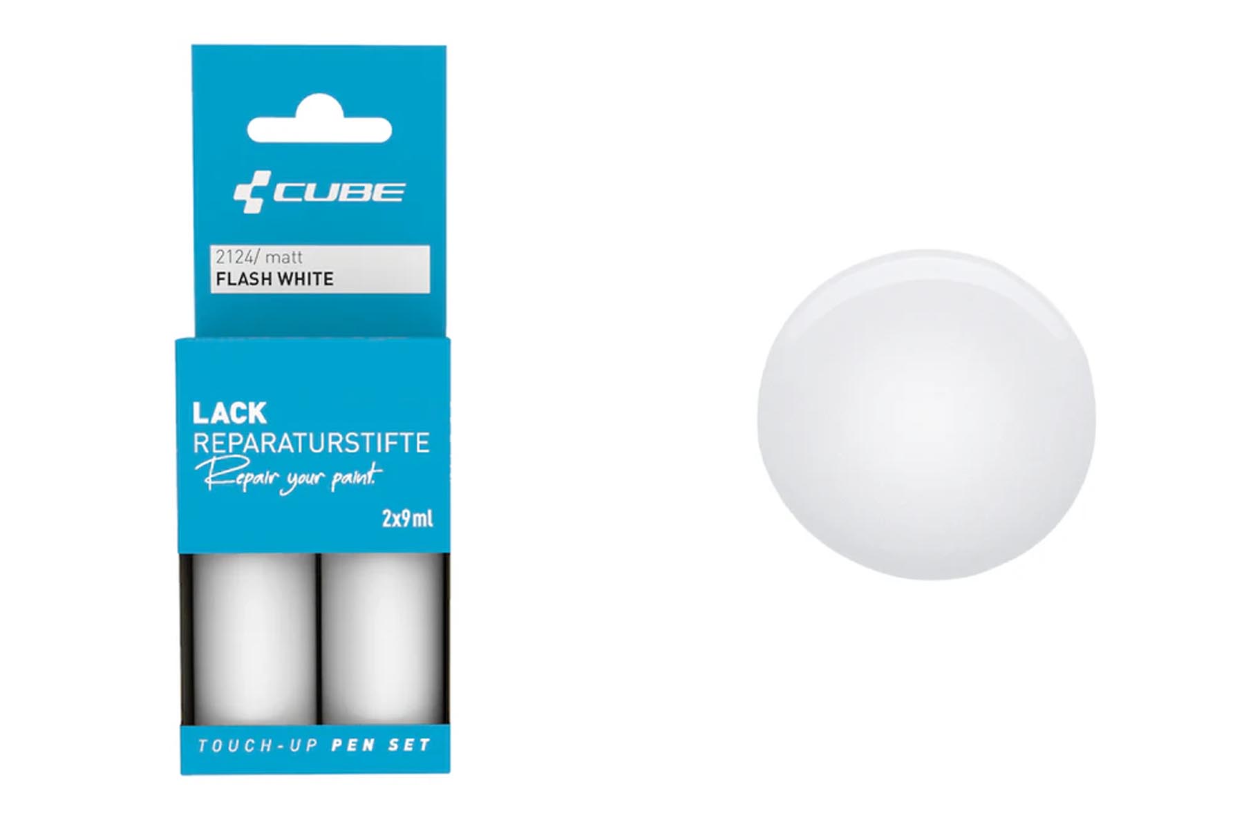 Cube Touch-up pen set flash white matt 2124