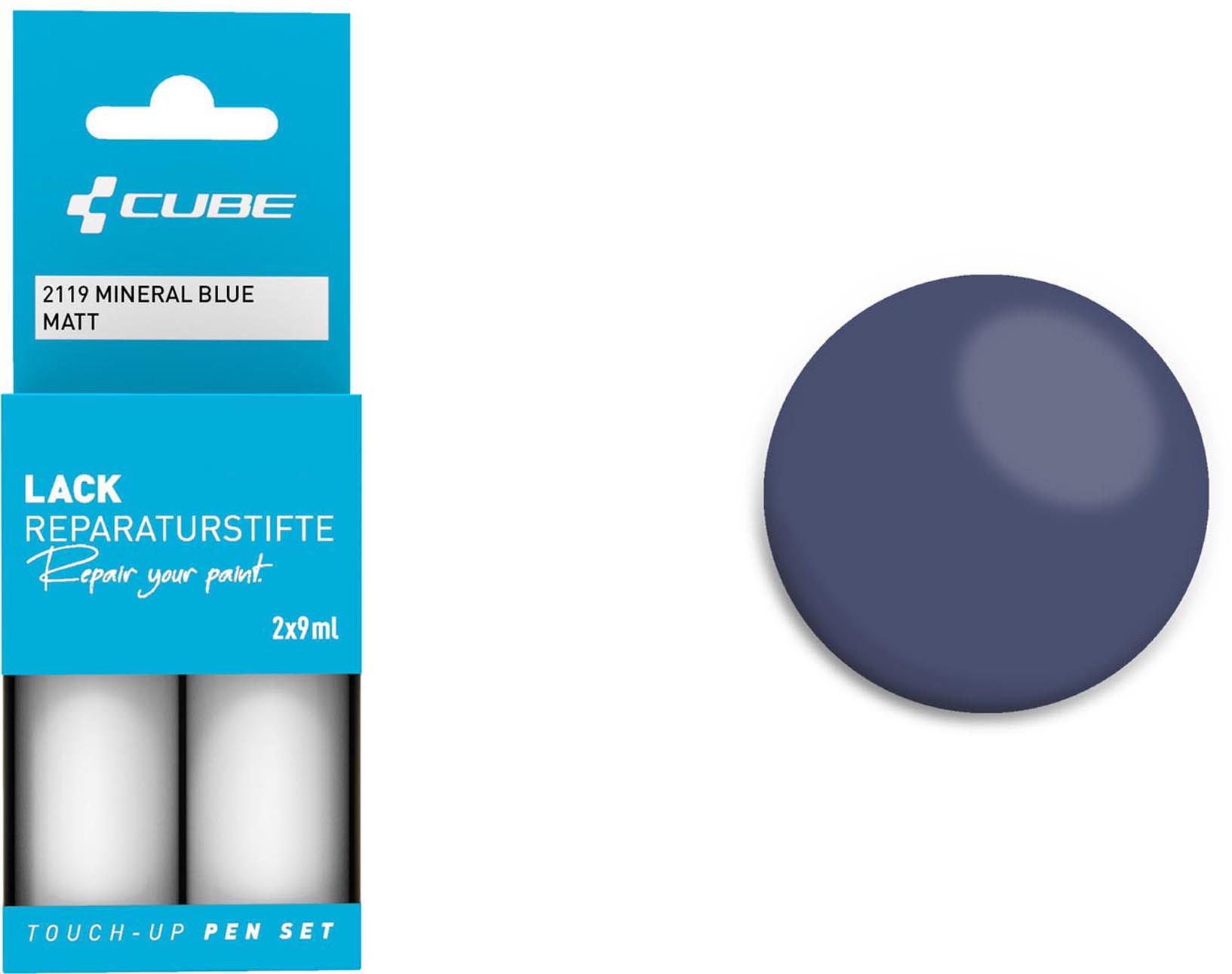 Cube Lackstift Set MINERAL BLUE matt 2119