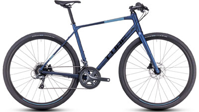 Cube Nulane exercise bike in blue.