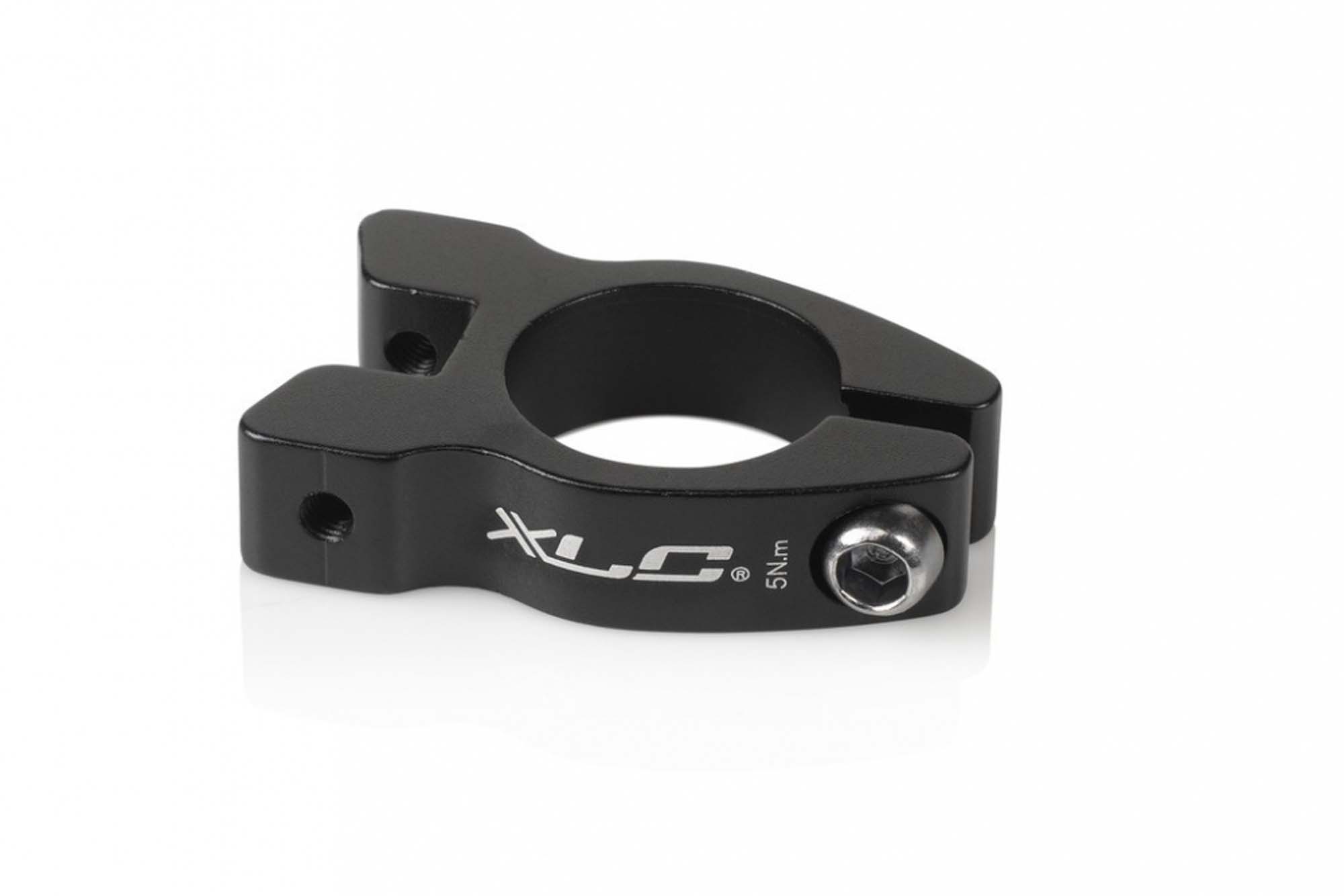 XLC Seat post clamp ring Ø 34.9 mm with threaded eyelets for luggage carrier