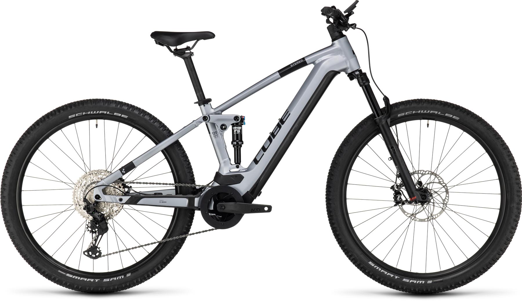 Cube Stereo Hybrid 120 Race 750 polarsilver n black 2024 - E-Bike Fully Mountainbike