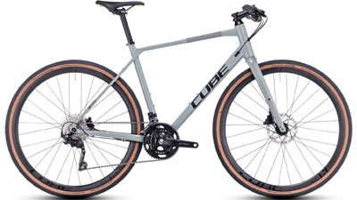 Cube Nulane Pro exercise bike in gray.