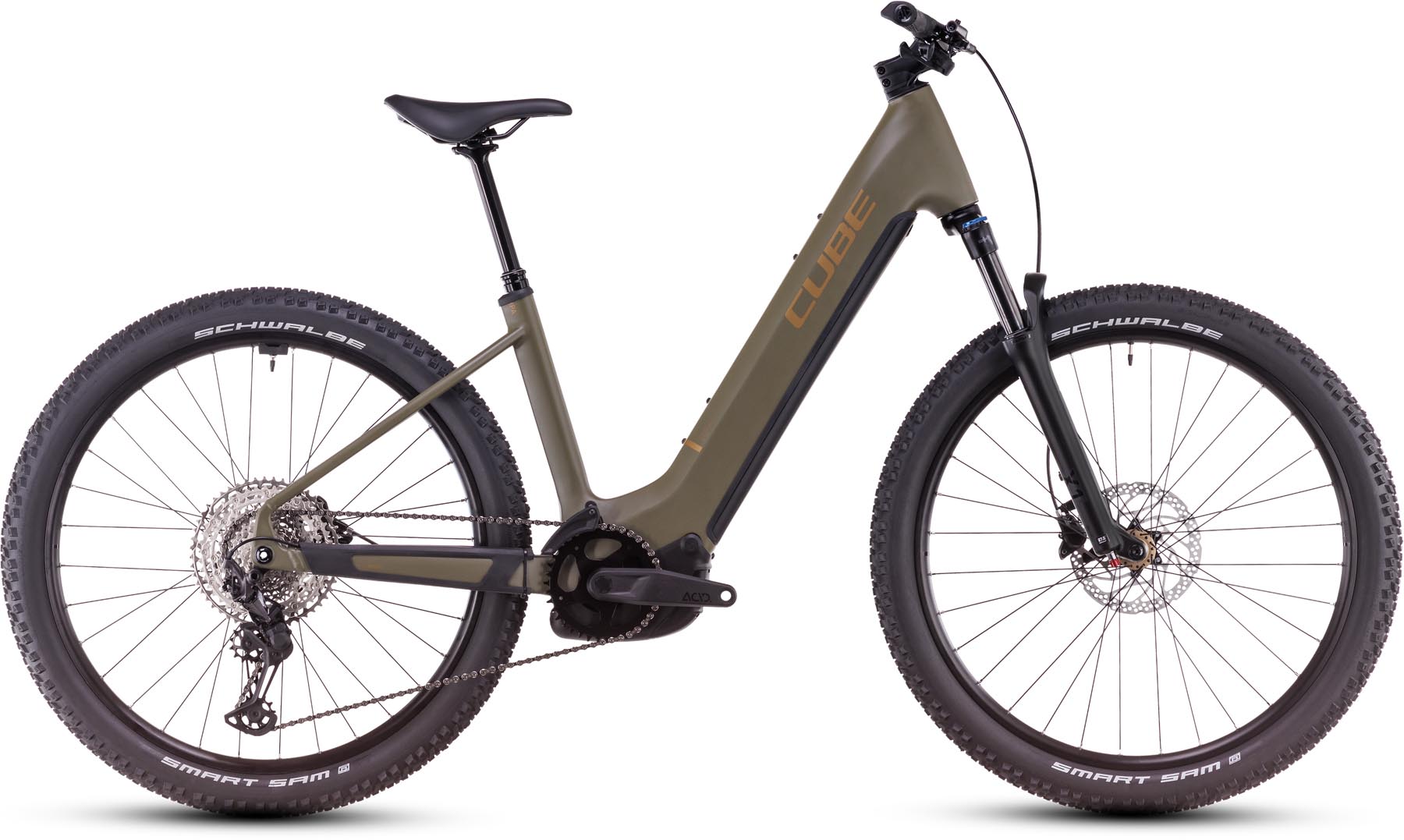 Cube Reaction Hybrid Pro 800 dustyolive n gold 2025 - E-Bike Hardtail Mountainbike Easy Entry