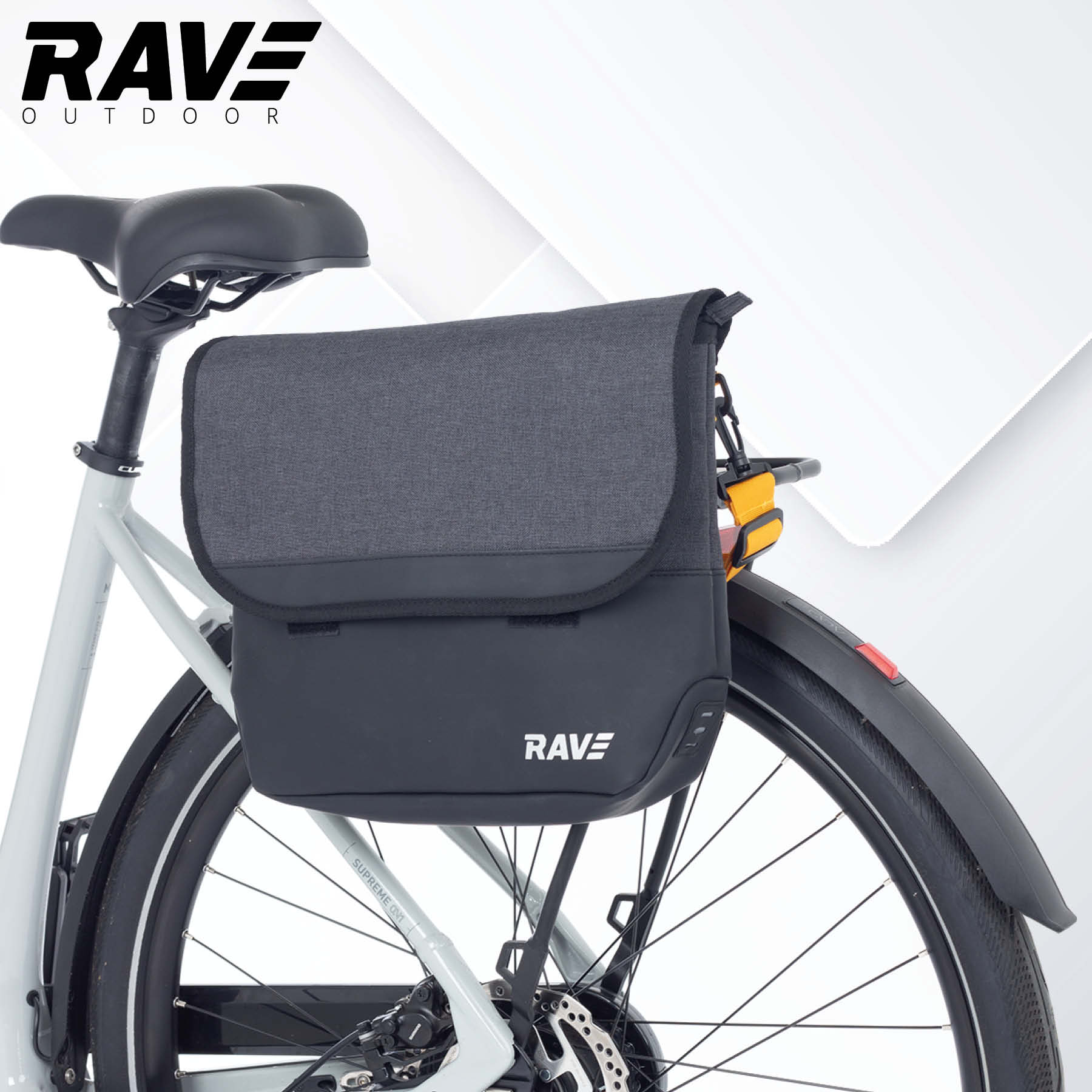 RAVE Bicycle bag carrier bag business bag - about 8 liters black