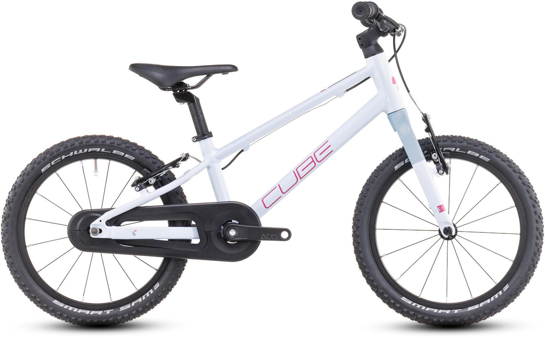 Cube Numove 160 flashwhite n pink 2025 - Kid Bike 16 Inches