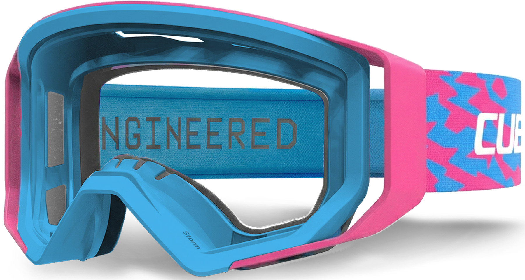 Cube STORM X Action Team Goggles, Blue and Pink