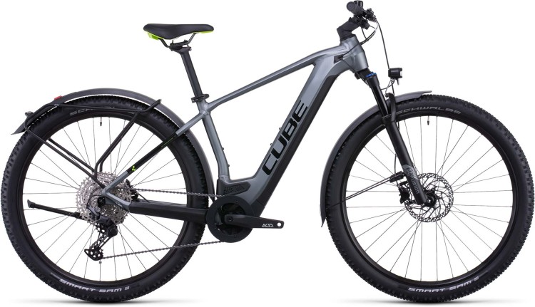 Cube Reaction Hybrid Pro 500 Allroad Flashgrey N Green 22 E Bike Hardtail Mtb Mhw