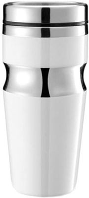 XD Design thermos mug Contour, stainless steel, white - 350 ml