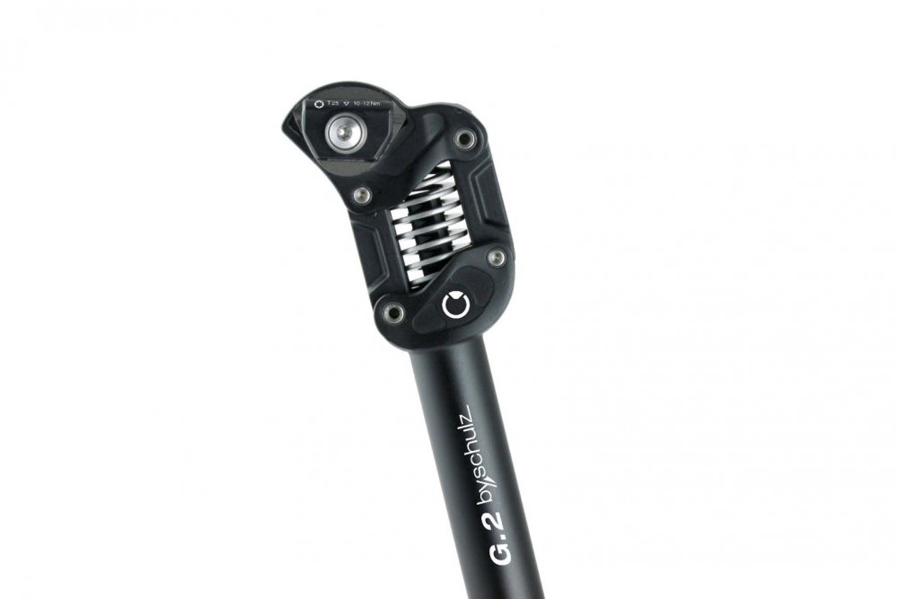 Spring seatpost bySchulz G.2 Ø 30.9mm, 350mm, black, soft 45-65kg