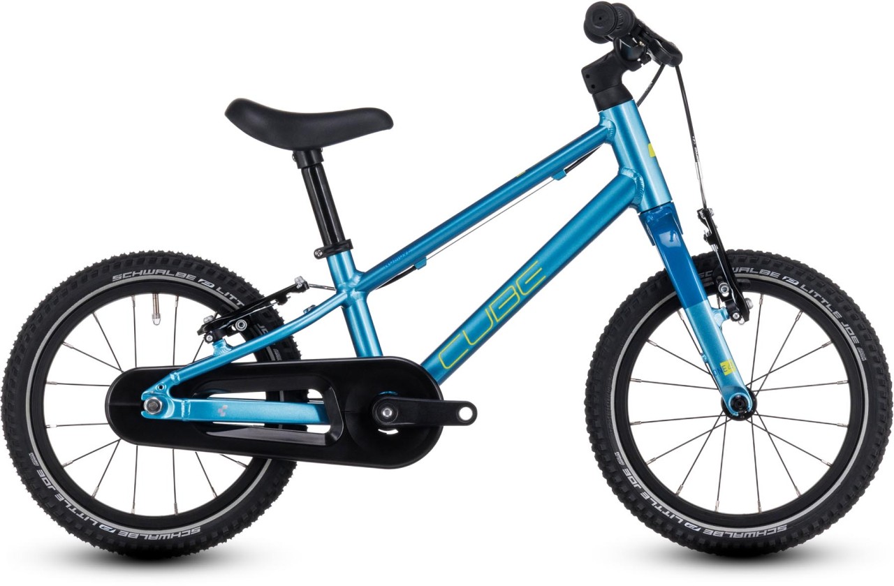 Cube Numove 140 blue n lime 2025 - Kid Bike 14 Inches