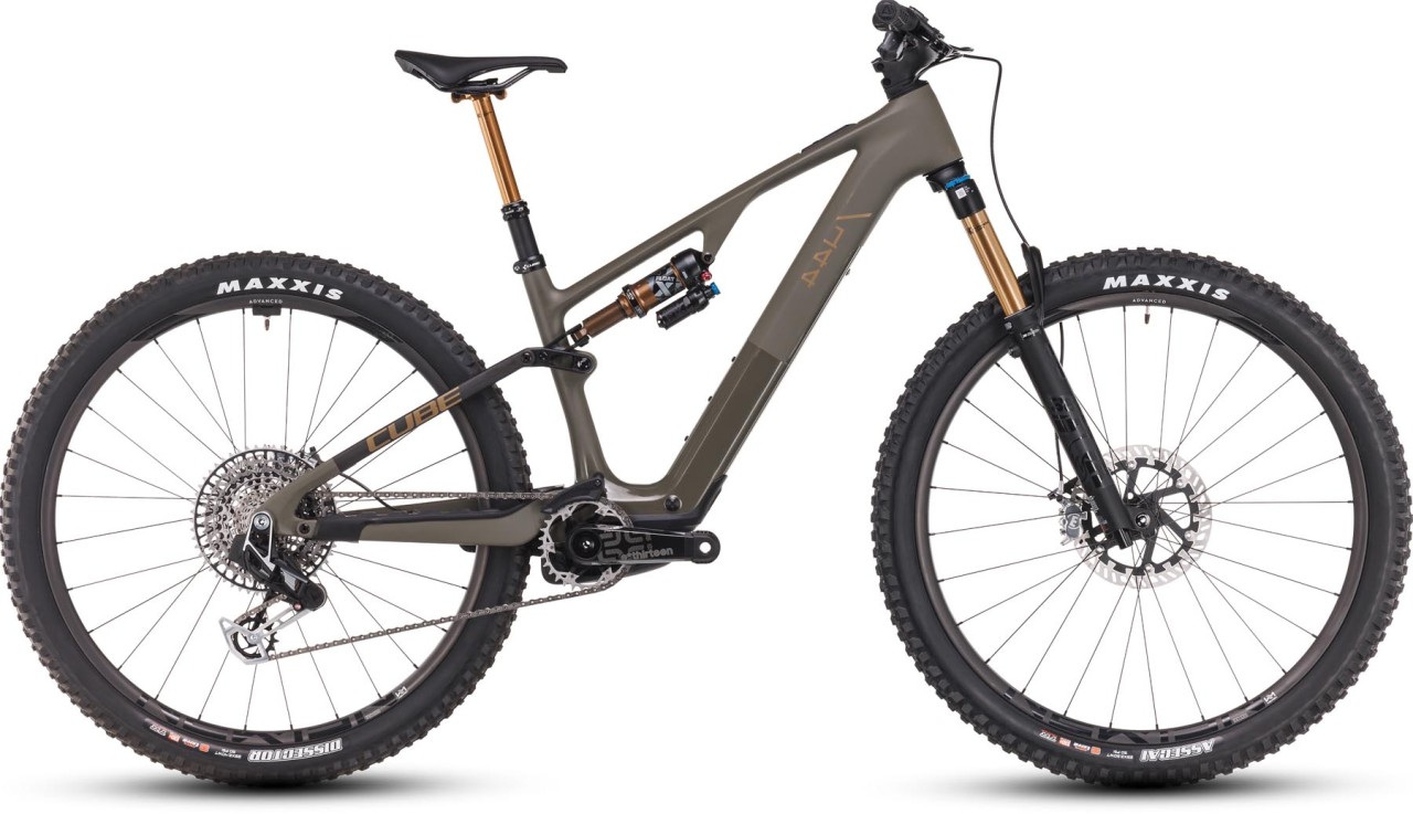 Cube AMS Hybrid ONE44 C:68X SUPER TM 400X 29 dustyolive n gold 2025 - E-Bike Fully Mountainbike