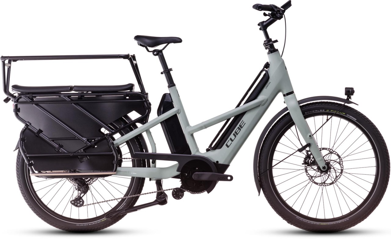 Cube Longtail Sport Hybrid Family 1350 swampgrey n reflex 2025 - E-Bike Cargo