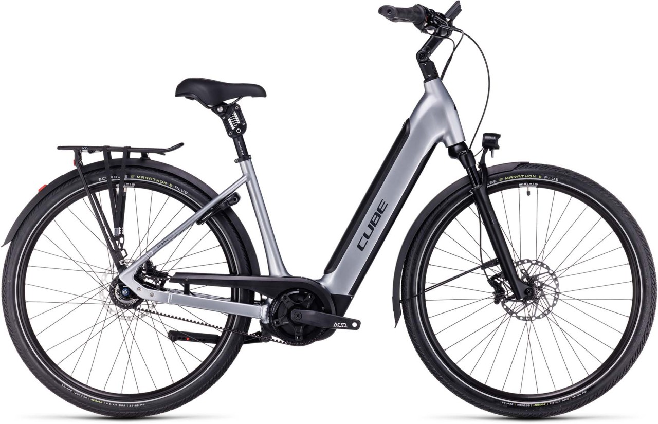 Cube Supreme Hybrid SLX 625 polarsilver n black 2023 - Touring E-Bike Easy Entry - with damages in paintwork