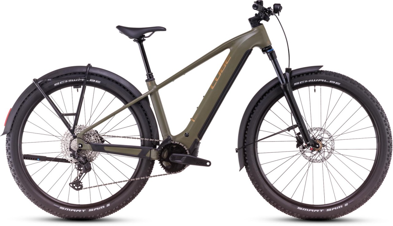 Cube Reaction Hybrid Pro Allroad dustyolive n gold - E-Bike Hardtail Mountainbike