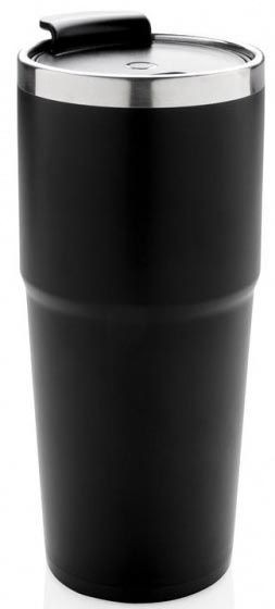 XD Design thermos mug, stainless steel & plastic - black