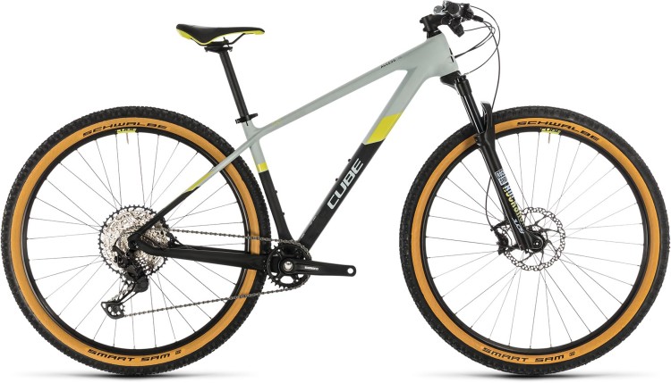 light blue mountain bike